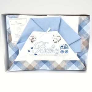 Nazareno Gabrielli Completo Lenzuola 3 Pezzi Lettino Ricamata 120x180 Art. Ng101-d38