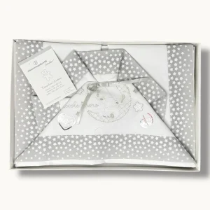 Nazareno Gabrielli Completo Lenzuola 3 Pezzi Lettino Ricamata 120x180  Art. Ng101-41