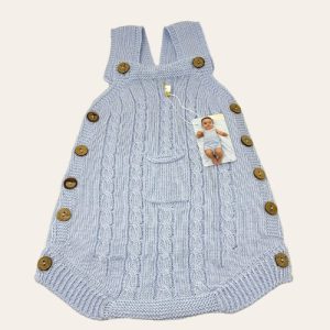 Nazareno Gabrielli Salopetta Neonato-neonata In Filo Puro Cotone Smacchinato  Art. Ng2023