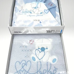 Nazareno Gabrielli Coordinato Copertina Piquet+completo Lenzuola X Carrozina Cot. Ricamato Art.ng463-d39