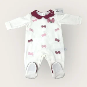 Nazareno Gabrielli Tutina Baby In Caldo Cotone -di Cotone- Ricamata  Art. Ng2212-420