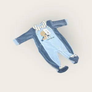 Nazareno Gabrielli Tutina Maschietto Ciniglia In Cotone Con Ricamo Ed Applicazioni  Art.2110-206