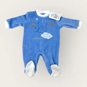 Nazareno Gabrielli Tutina Baby Maschietto In Morbida Ciniglia -di Cotone- Ricamata Art. Ng620-25