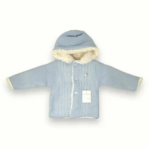 Nazareno Gabrielli - Cappottino Da Neonato Baby In Mano Lana E Con Pellicciotto  Art. 2030