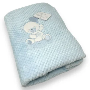 Nazareno Gabrielli Copertina Lettino In Morbido Coral -ricamo Bear-  Art. Ng549-2