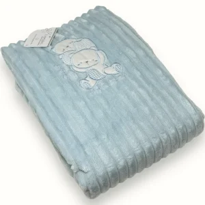 Nazareno Gabrielli - Piumino Per Culla In Pile -ricamo Bear- 75x100  Art. Ng4744-2