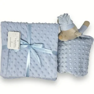 Nazareno Gabrielli - Set Regalo Copertina Culla In Coral Bubble + Orsetto Dou Dou  Art. Ng4791