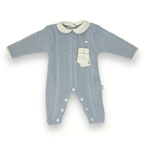 Nazareno Gabrielli - Tutina Neonato E Neonata In Mano Lana Disegno Treccia  Art. Ng2041-3