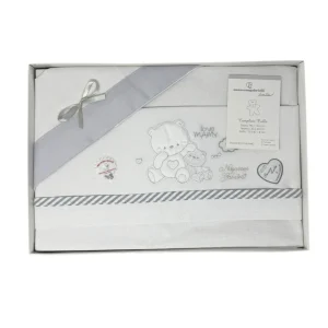 -nazareno Gabrielli-  Completo Lenzuola 3 Pezzi Carrozzina Ricamata 90x120  Art. Ng91-36