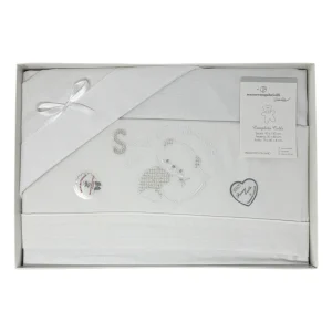 -nazareno Gabrielli-  Completo Lenzuola 3 Pezzi Carrozzina Ricamata 90x120  Art. Ng91-47