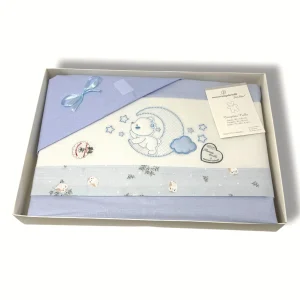 -nazareno Gabrielli-  Completo Lenzuola 3 Pezzi Carrozzina Ricamata 90x120  Ng91-51