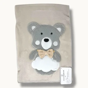 Nazareno Gabrielli Copertina Lettino In Morbida Ciniglia Con Applicazione Dog (100x140) Art. Ng543-2