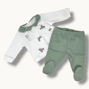 Nazareno Gabrielli  Completo Clinico 2 Pezzi In Caldo Cotone 100% Ricamato Art. Ng2222-40