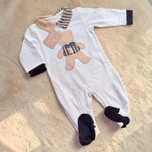 Nazareno Gabrielli Baby Tutina Maschietto Con Applicazioni In Jersey 100% Cotone Art. Ng3610-42