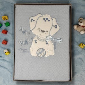 Nazareno Gabrielli Copertina Lettino In Cotone 100% Con Ricami E Applicazioni Mis. 115x150 Art. Ng352-22