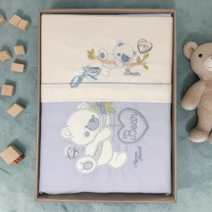 Nazareno Gabrielli Coordinato Culla (next To Me) Copertina+3 Lenzuola In P/cotone Ricamato Art. Ng465-27