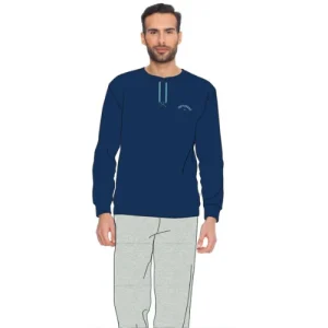 Irge - Pigiama Uomo Cotone Calibrato Lungo In Jersey Puro Cotone  Art. Cuml87
