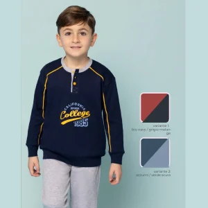 Irge - Pigiama Bimbo Serafino In Caldo Cotone 100% Con Stampa  Art. Iki444