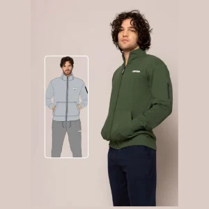 El Charro - Tuta Uomo In Felpa Aperta Avanti Pantalone Con Tasche E Coulisse  Art. Gcm137