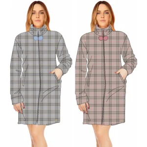 Y&m - Vestaglia Donna Invernale Full Zip In Soffice Coral Stampato Art. Ymc624