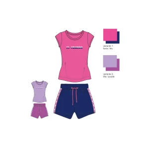 El Charro Completo Donna Corto Mezza Manica Con Stampa E Pantalone Franch Terry  Art. Gcl202