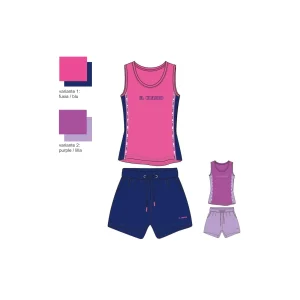 El Charro Completo Donna Corto Spalla Larga Con Stampa E Pantalone Franch Terry Art. Gcl209