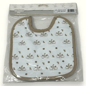 Irge Baby - 6 Pezzi Bavetta Baby In Puro Cotone Stampato Con Laccetti  Art-ir1375-1