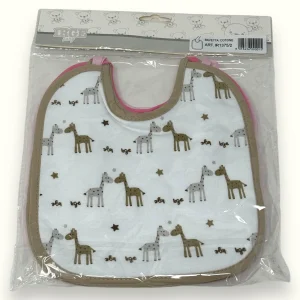 Irge Baby - 6 Pezzi Bavetta Baby In Puro Cotone Stampato Con Laccetti  Art. Ir1375-2
