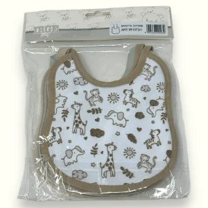 Irge Baby - 6 Pezzi Bavetta Baby In Puro Cotone Stampato Con Laccetti  Art. Ir1373-1
