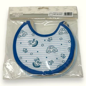 Irge Baby - 6 Pezzi Bavetta Baby In Puro Cotone Stampato Con Laccetti  Art. Ir1374-3