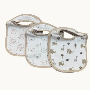 Irge Baby - Pacco Da 6 Bavette Neonato In Puro Cotone Stampato Con Clips  Art. Ir1384-1