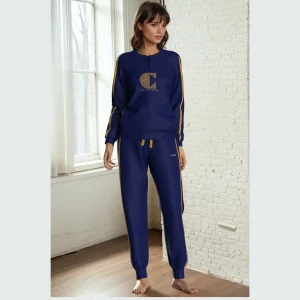 El Charro Inverno Pigiama Serafino Donna In Caldo Cotone 100% Con Stampa  Art. Elp51