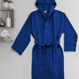 Accappatoio Nido D'ape Modello Waffle  - Vari Colori - Polvere Fuxia Royal Blu Grigio Lavanda