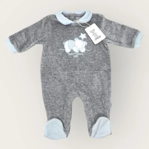 Irge Baby Tutina Baby Maschietto In Morbida Ciniglia -di Cotone- Ricamata  Art. Rmp03