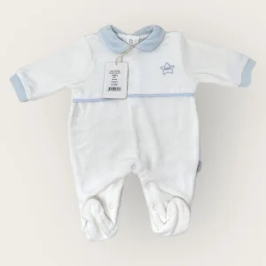 Irge Baby Tutina Baby Maschietto In Morbida Ciniglia -di Cotone- Ricamata  Art. Rmp04