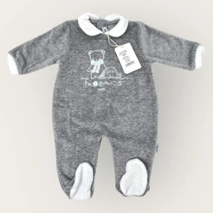 Irge Baby Tutina Baby Maschietto In Morbida Ciniglia -di Cotone- Ricamata  Art. Rmp06