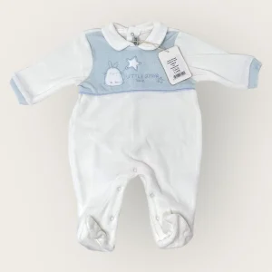 Irge Baby Tutina Baby Maschietto In Morbida Ciniglia -di Cotone- Ricamata  Art. Rmp10
