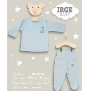 Irge Baby - Set Per Neonato Ghettina E Maglia Con Manica Lunga Art. Bor04