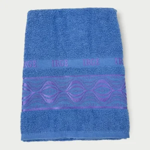 Irge Telo Bagno Spugna 100% Cotone Mis.100x150 Con Balza In Tinta Ricamata Art. Adele