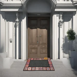 Zerbino Rustico Fuori Porta Con Contorno A Fantasia Pietre