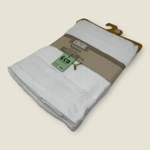 Irge Natura Set Spugna 1 Ospite + 1 Asciugamano In Spugna 100% Cotone Con Balza In Tinta  Art Natura Eco