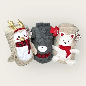 Irge Natale Plaid Personaggi Irge In Morbida Flannel 120x160 Con Applicazioni  Art. Irn40