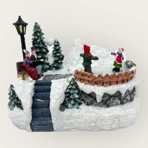Irge Natale Carillon Pista Pattinaggio Con Movimento Circolare E Luci  Art. Irn30