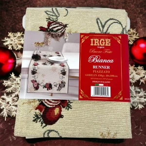 Irge Natale  -runner 40x100 Disegmo Piazzato In Gobelin Di Cotone 4 Fantasie  Art. Irn43