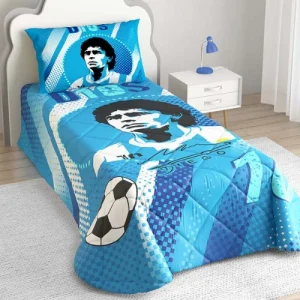 Dios Napoli Trapuntino Stampato 1 Posto Esterno Puro Cotone Mis.175x260  Art. Dios