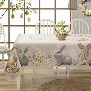 Irge Home Pasqua - Tovaglia X12 140x240 Fantasia Digitale Piazzata  Art. Easter X12