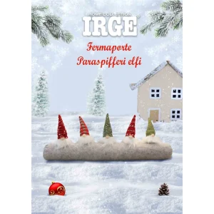 Irge Natale - Paraspifferi Fermaporte Con Applicazione Natalizia  Art. Irn146