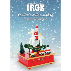 Irge Natale - Carillon Cavallo A Dondolo Con Applicazioni A Carica Meccanica  Art. Irn78