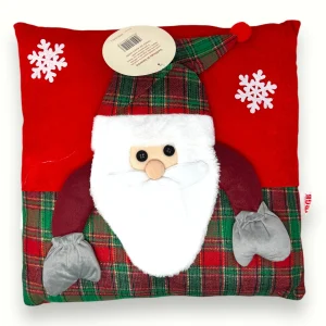 Irge - Cuscino Natalizio Modello Bombe - Con Ricamo Merry Christmas Art. Irn85