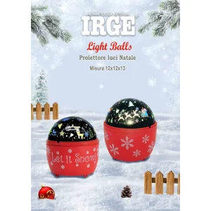 Irge Natale -  Mini Light Ball Proiettore Luci Di Natale  Irn103